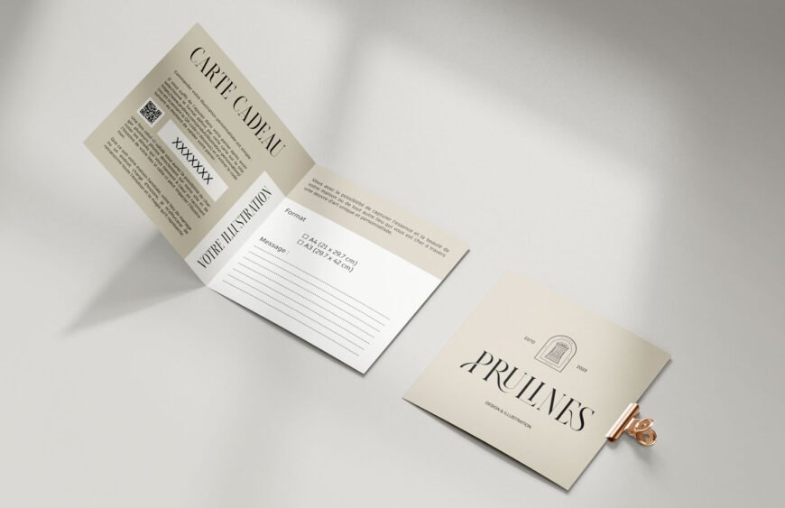 Carte cadeau illustration personnalisée