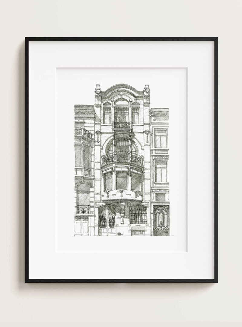 Illustration Architecture Art nouveau - Trinité - 50x70 cm