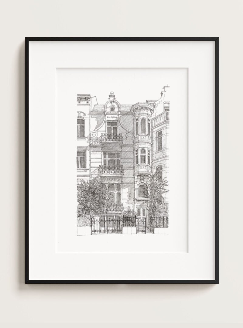 Illustration Architecture Art nouveau - Palmerston - 50x70 cm