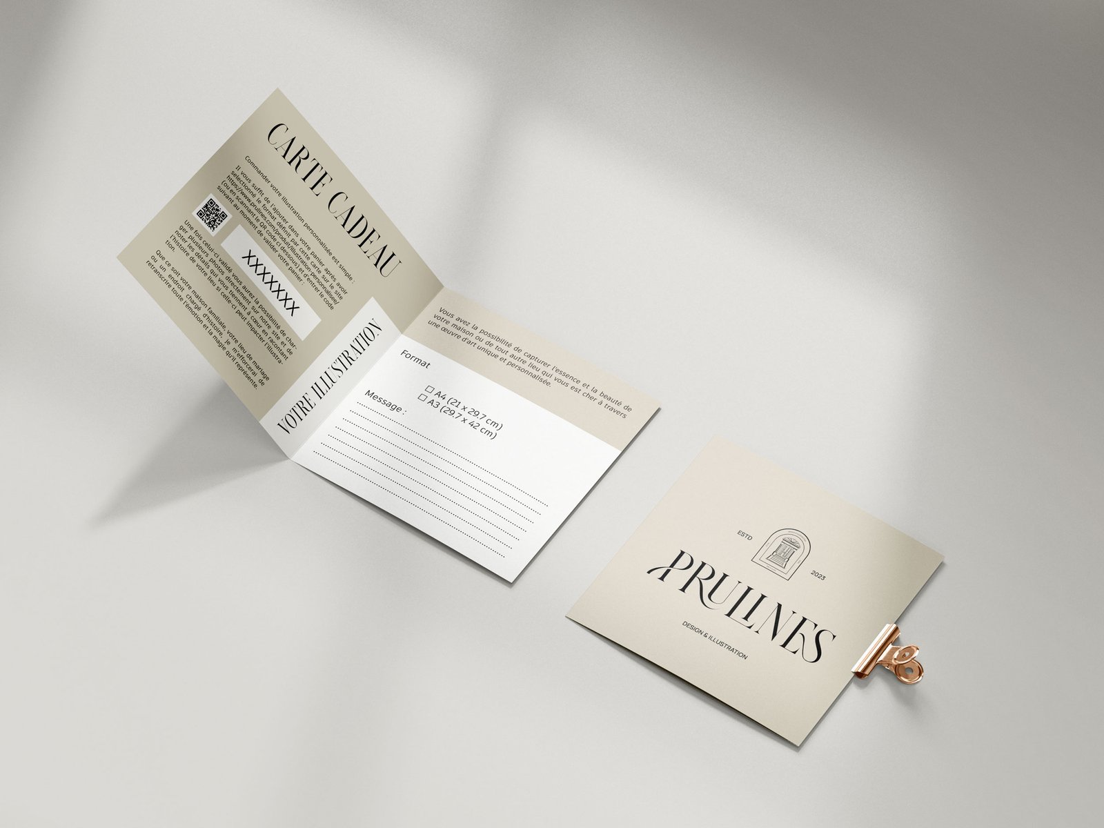 Carte cadeau illustration personnalisée