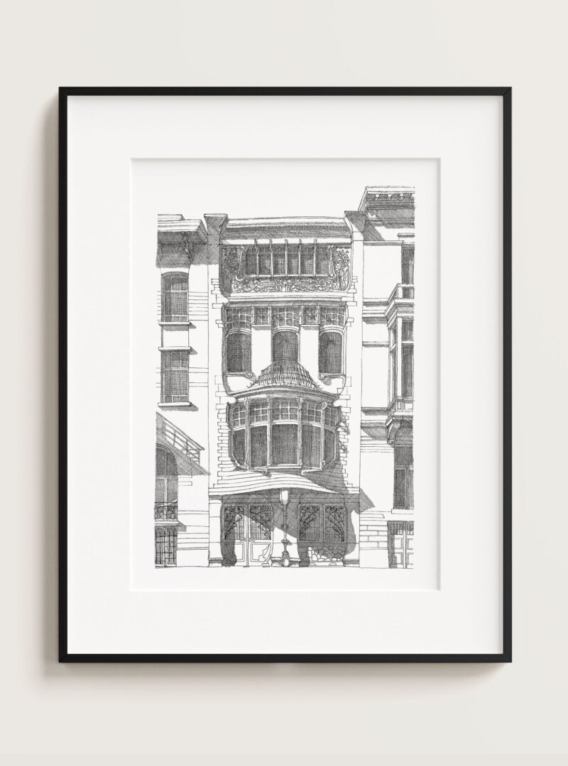 Illustration Architecture Art nouveau - Roosenboom - 50x70 cm