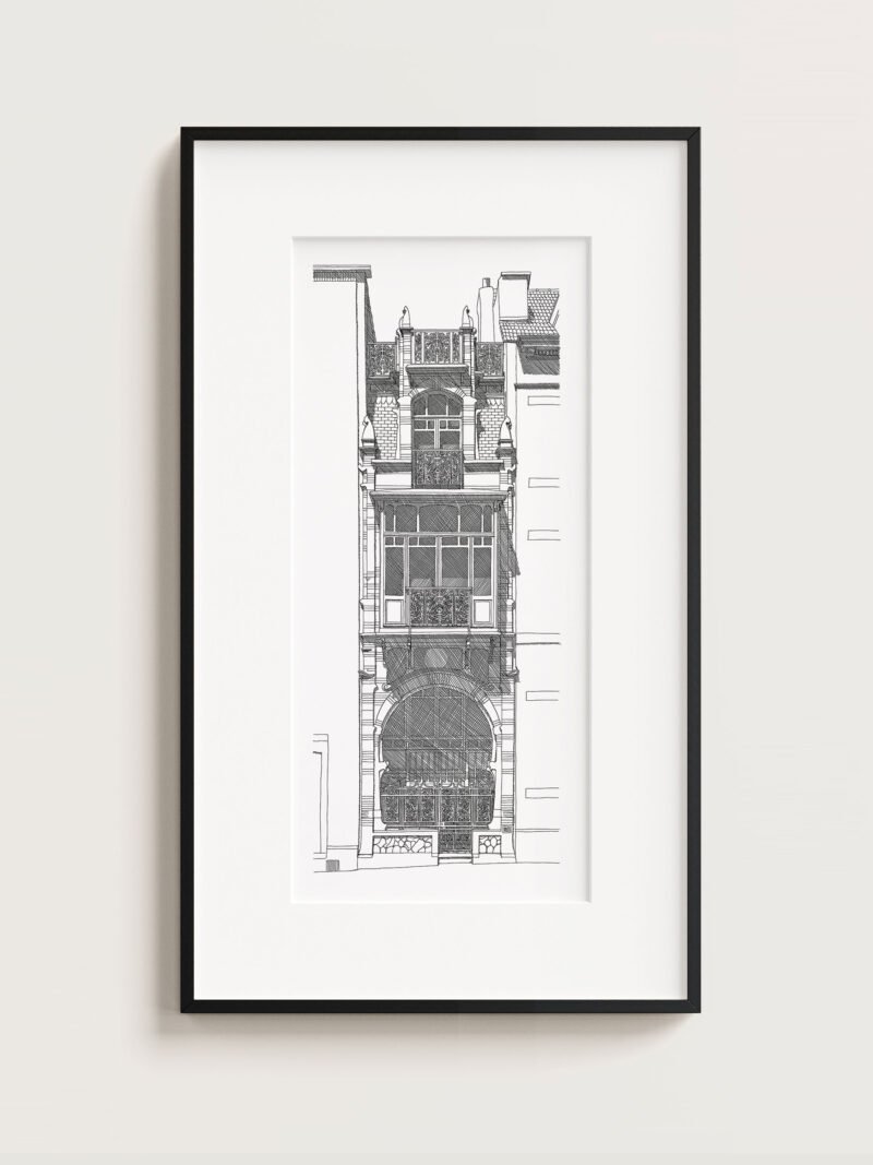 Illustration Architecture Art nouveau - Luther - 40x70 cm