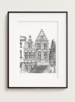 Illustration Architecture flamande – Veerle 13 – 50x70 cm