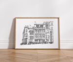 Illustration Architecture Art nouveau - Hôtel van Eetvelde - 70x50 cm