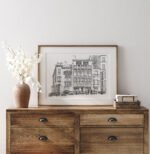 Illustration Architecture Art nouveau - Hôtel van Eetvelde - 70x50 cm