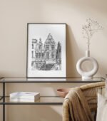 Illustration Architecture flamande – Veerle 13 – 50x70 cm