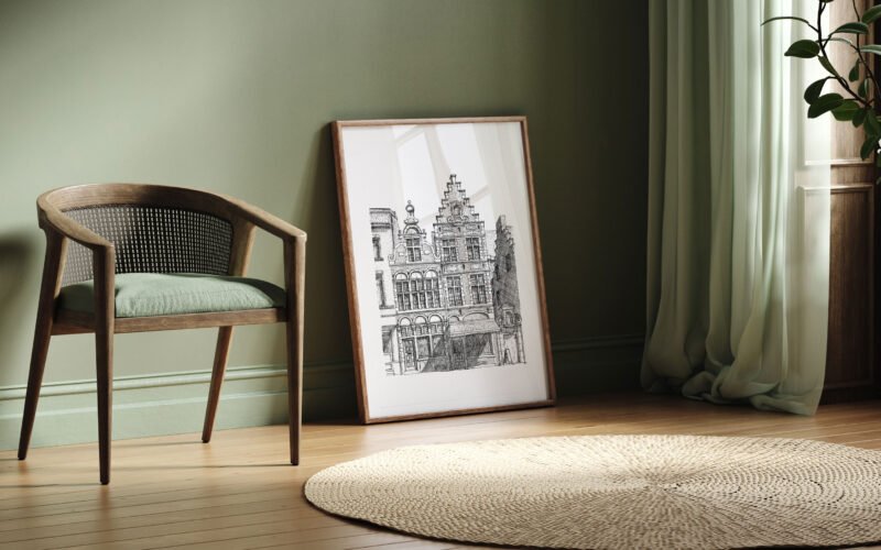 Illustration Architecture flamande – Veerle 13 – 50x70 cm