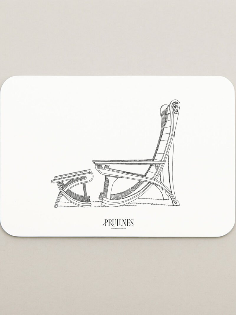 Carte Postale – Fauteuil Art Nouveau – Design par Eugène Gaillard