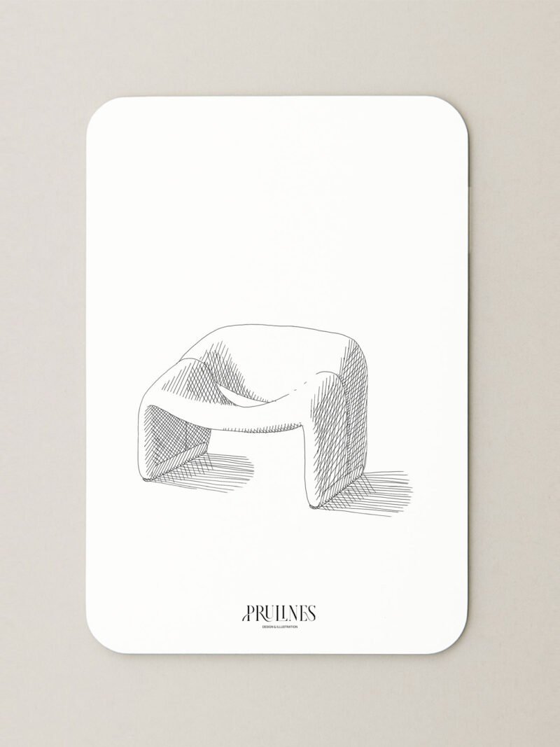 Carte Postale – Groovy Chair – Design iconique par Pierre Paulin