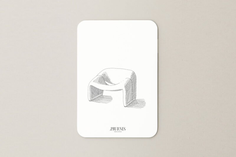 Carte Postale – Groovy Chair – Design iconique par Pierre Paulin