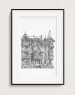 Illustration Architecture Belle Epoque - Le Crépuscule - 70x100 cm