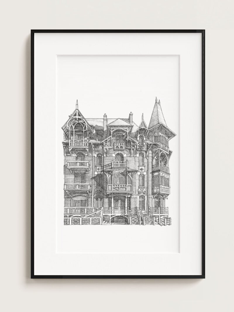 Illustration Architecture Belle Epoque - Le Crépuscule - 70x100 cm