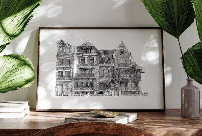 Illustration Architecture Belle Epoque - La Fée des mers - 50x70cm