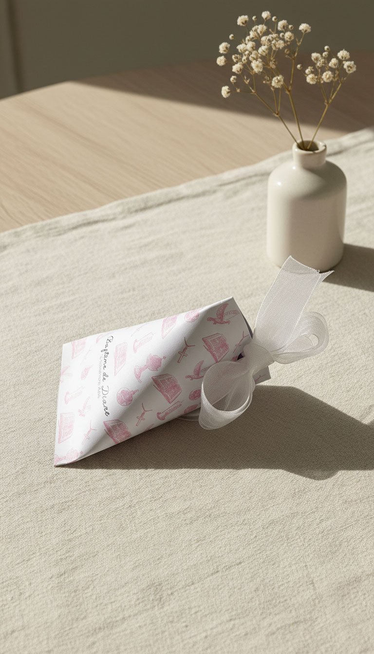 Ballotin de dragées personnalisé