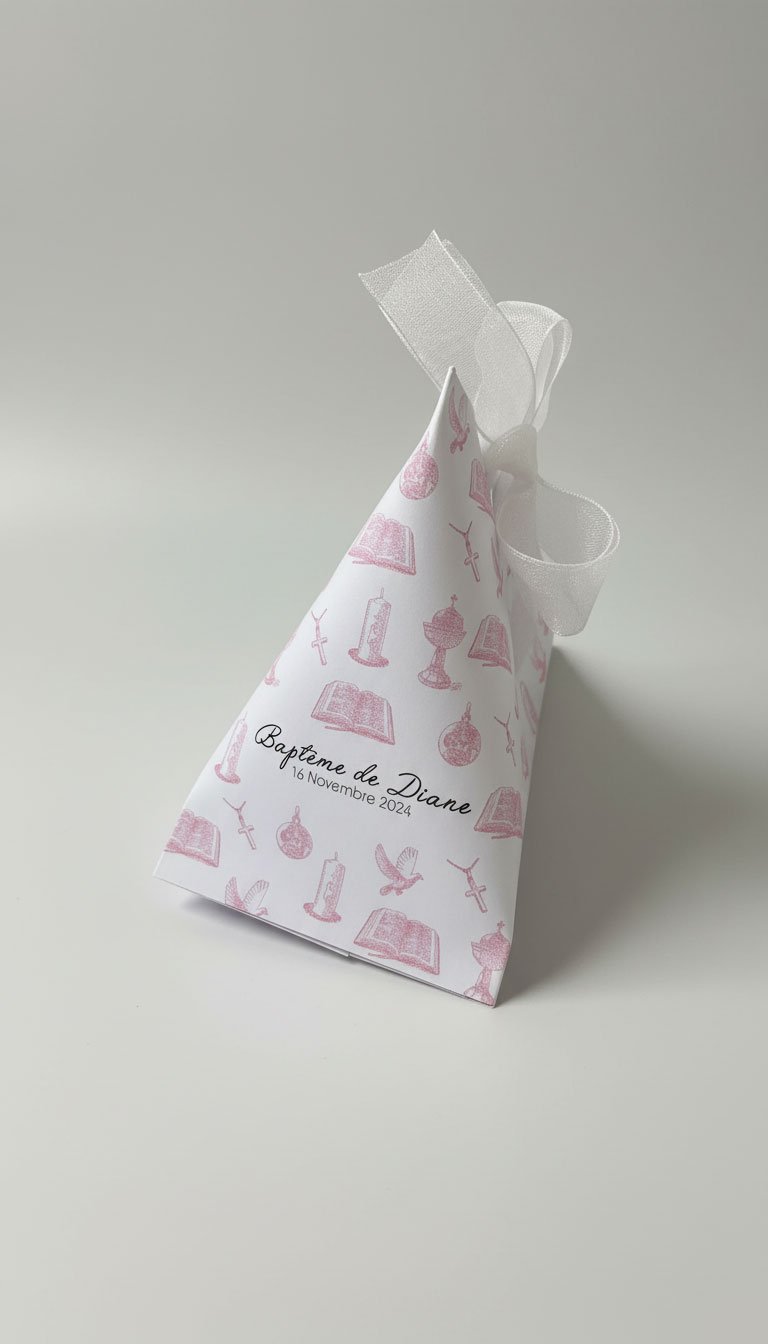 Ballotin de dragées personnalisé