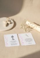 Cartes prière de baptême illustrées (Lot de 6)