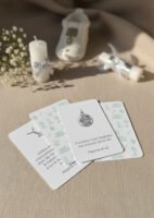 Cartes prière de baptême illustrées (Lot de 6)